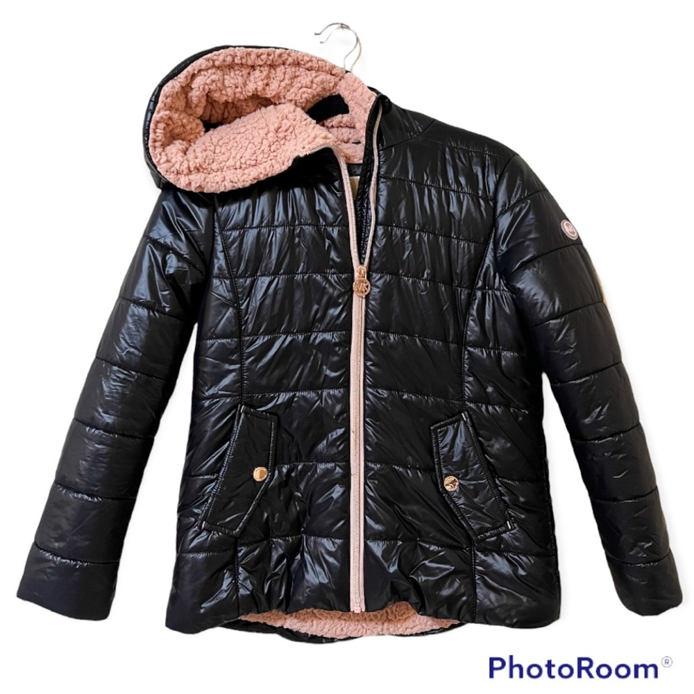 Michael Kors Girls Pink and Pink Super soft inside Puffer Jacket Sz 10